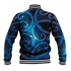 New Zealand Maori Matariki Baseball Jacket Galaxy Kowhaiwhai