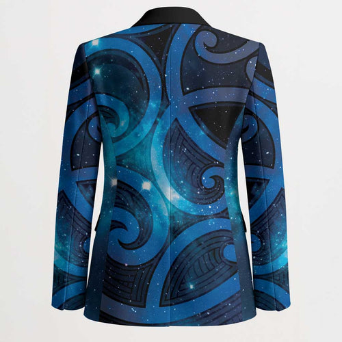 New Zealand Maori Matariki Blazer Galaxy Kowhaiwhai