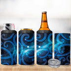 New Zealand Maori Matariki 4 in 1 Can Cooler Tumbler Galaxy Kowhaiwhai