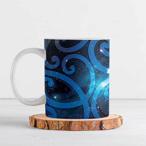 New Zealand Maori Matariki Ceramic Mug Galaxy Kowhaiwhai