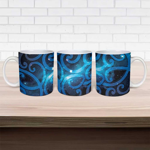 New Zealand Maori Matariki Ceramic Mug Galaxy Kowhaiwhai