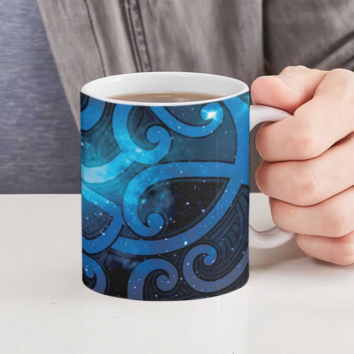 New Zealand Maori Matariki Ceramic Mug Galaxy Kowhaiwhai