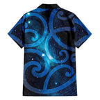 New Zealand Maori Matariki Family Matching Off Shoulder Short Dress and Hawaiian Shirt Galaxy Kowhaiwhai
