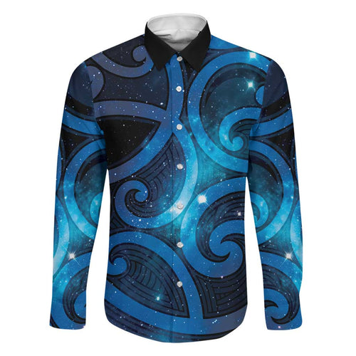 New Zealand Maori Matariki Family Matching Off Shoulder Short Dress and Hawaiian Shirt Galaxy Kowhaiwhai
