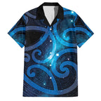 New Zealand Maori Matariki Family Matching Short Sleeve Bodycon Dress and Hawaiian Shirt Galaxy Kowhaiwhai