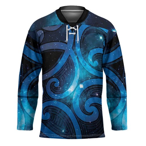 New Zealand Maori Matariki Hockey Jersey Galaxy Kowhaiwhai