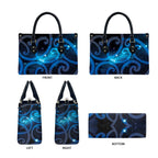 New Zealand Maori Matariki Leather Bag Galaxy Kowhaiwhai