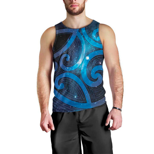 New Zealand Maori Matariki Men Tank Top Galaxy Kowhaiwhai
