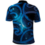 New Zealand Maori Matariki Polo Shirt Galaxy Kowhaiwhai