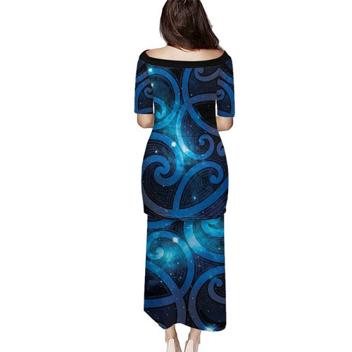 New Zealand Maori Matariki Puletasi Galaxy Kowhaiwhai