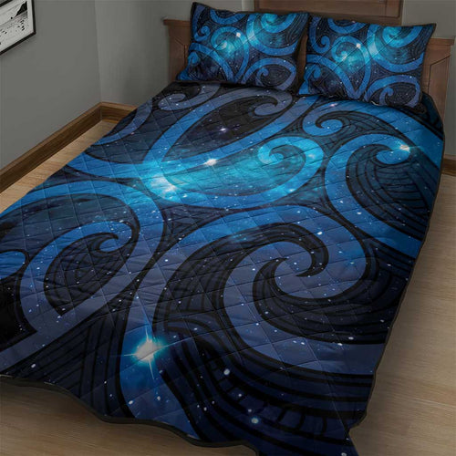 New Zealand Maori Matariki Quilt Bed Set Galaxy Kowhaiwhai