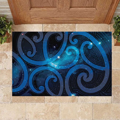 New Zealand Maori Matariki Rubber Doormat Galaxy Kowhaiwhai