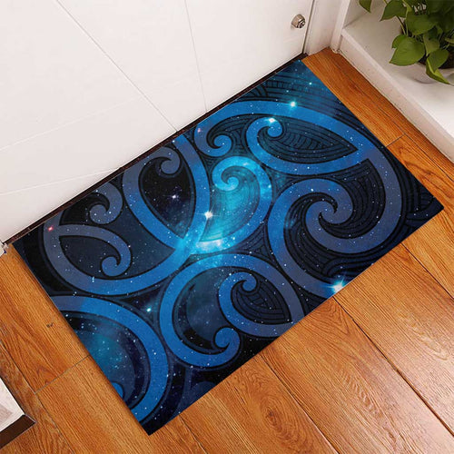 New Zealand Maori Matariki Rubber Doormat Galaxy Kowhaiwhai