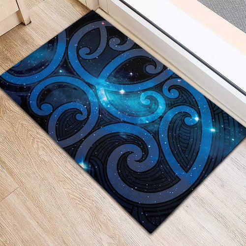 New Zealand Maori Matariki Rubber Doormat Galaxy Kowhaiwhai