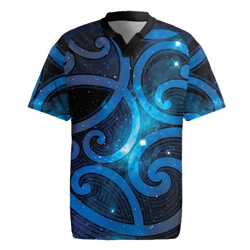 New Zealand Maori Matariki Rugby Jersey Galaxy Kowhaiwhai