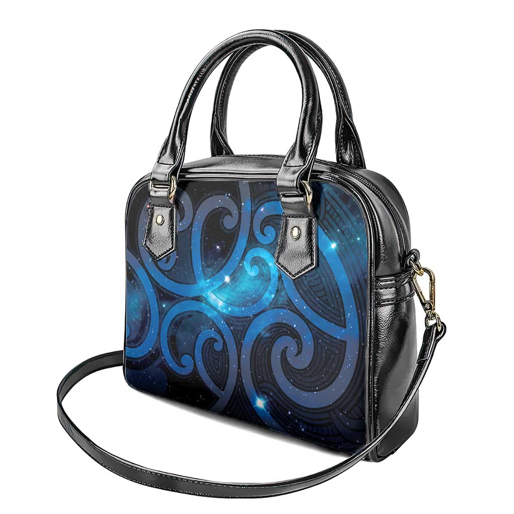 New Zealand Maori Matariki Shoulder Handbag Galaxy Kowhaiwhai
