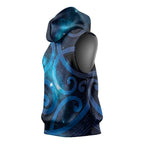 New Zealand Maori Matariki Sleeveless Hoodie Galaxy Kowhaiwhai