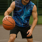 New Zealand Maori Matariki Sleeveless Hoodie Galaxy Kowhaiwhai