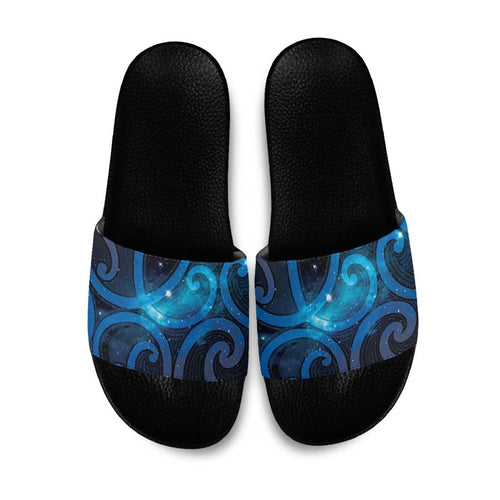 New Zealand Maori Matariki Slide Sandals Galaxy Kowhaiwhai