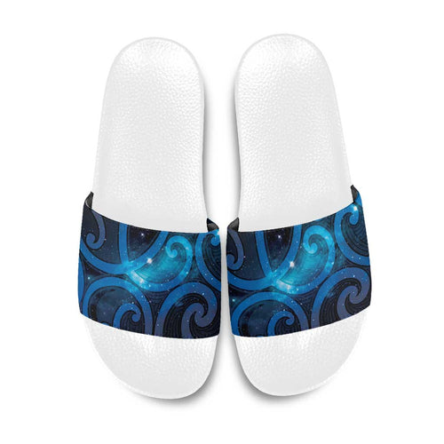 New Zealand Maori Matariki Slide Sandals Galaxy Kowhaiwhai