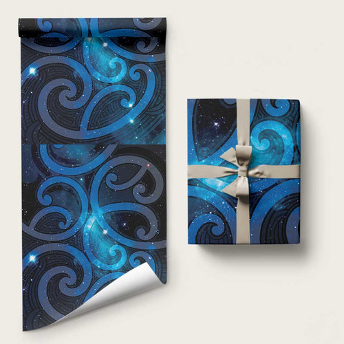 New Zealand Maori Matariki Wrapping Paper Galaxy Kowhaiwhai