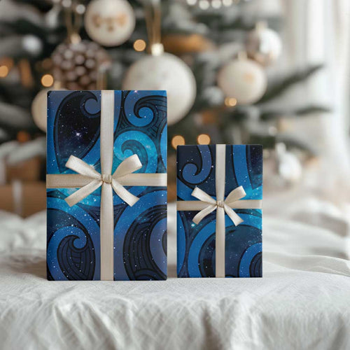 New Zealand Maori Matariki Wrapping Paper Galaxy Kowhaiwhai
