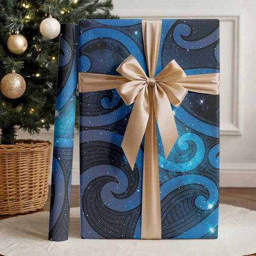 New Zealand Maori Matariki Wrapping Paper Galaxy Kowhaiwhai