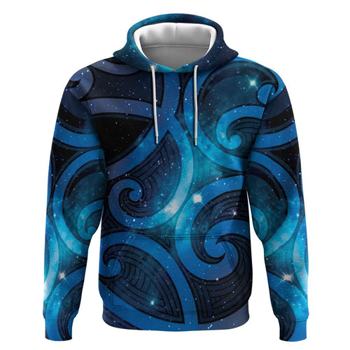 New Zealand Maori Matariki Zip Hoodie Galaxy Kowhaiwhai