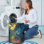 Tui Bird New Zealand Starry Sky Laundry Basket Maori Koru