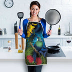 Tui Bird New Zealand Starry Sky Apron Maori Koru