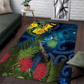 Tui Bird New Zealand Starry Sky Area Rug Maori Koru