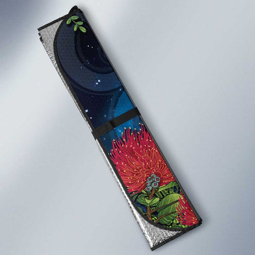 Tui Bird New Zealand Starry Sky Auto Sun Shade Maori Koru