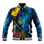 Tui Bird New Zealand Starry Sky Baseball Jacket Maori Koru
