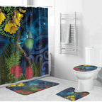 Tui Bird New Zealand Starry Sky Bathroom Set Maori Koru