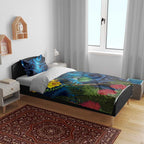 Tui Bird New Zealand Starry Sky Bedding Set Maori Koru