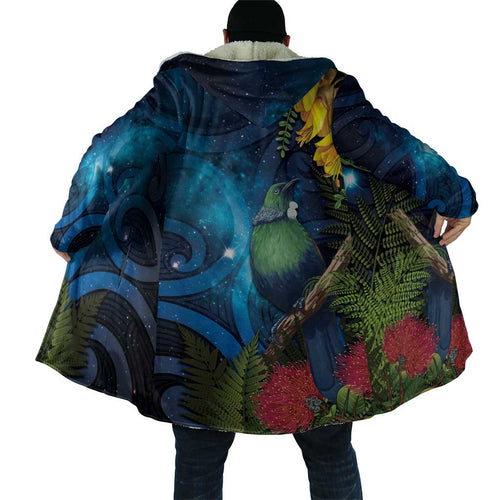 Tui Bird New Zealand Starry Sky Cloak Maori Koru