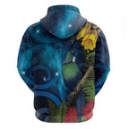 Tui Bird New Zealand Starry Sky Hoodie Maori Koru