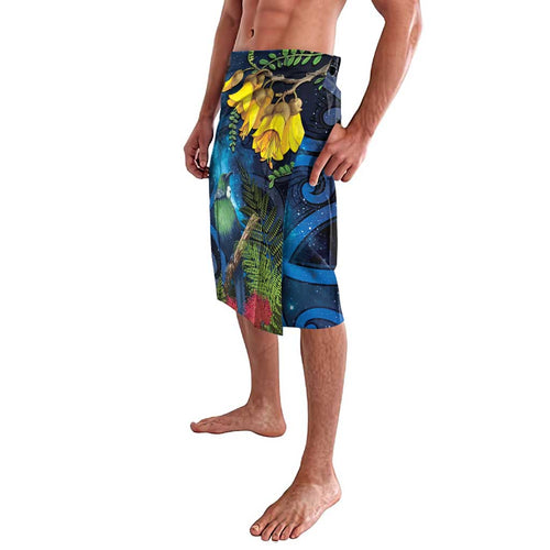 Tui Bird New Zealand Starry Sky Lavalava Maori Koru