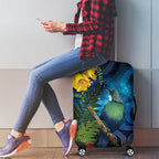 Tui Bird New Zealand Starry Sky Luggage Cover Maori Koru