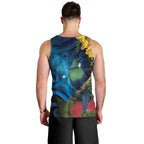 Tui Bird New Zealand Starry Sky Men Tank Top Maori Koru