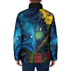 Tui Bird New Zealand Starry Sky Padded Jacket Maori Koru