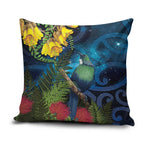 Tui Bird New Zealand Starry Sky Pillow Cover Maori Koru
