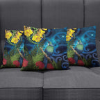 Tui Bird New Zealand Starry Sky Pillow Cover Maori Koru