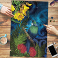 Tui Bird New Zealand Starry Sky Puzzle Maori Koru