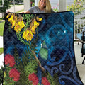 Tui Bird New Zealand Starry Sky Quilt Maori Koru