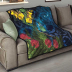 Tui Bird New Zealand Starry Sky Quilt Maori Koru