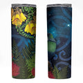 Tui Bird New Zealand Starry Sky Skinny Tumbler Maori Koru