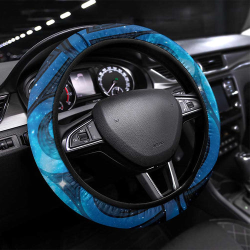 Tui Bird New Zealand Starry Sky Steering Wheel Cover Maori Koru