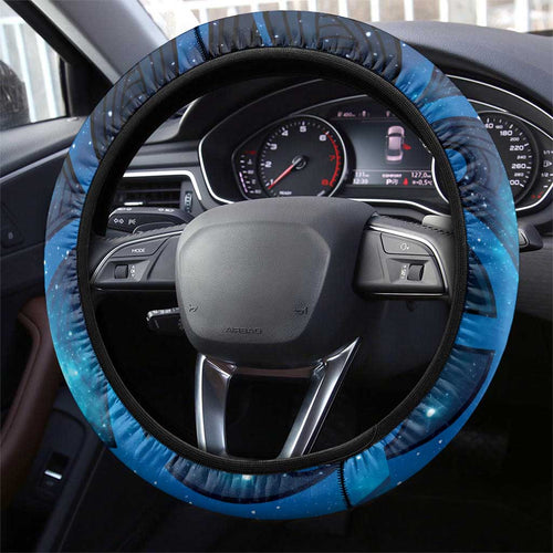 Tui Bird New Zealand Starry Sky Steering Wheel Cover Maori Koru
