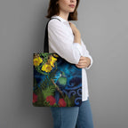 Tui Bird New Zealand Starry Sky Tote Bag Maori Koru